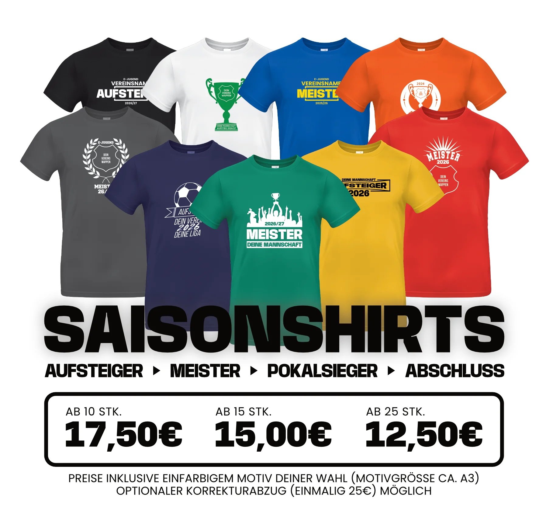 Saisonshirts Übersicht